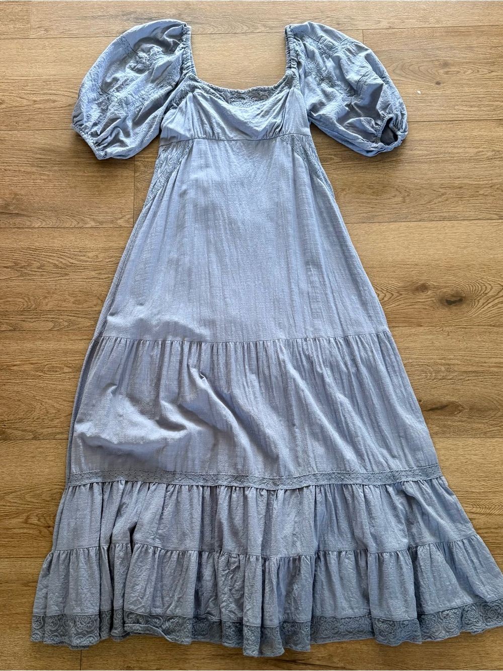 In Loom (Pinkblush) Blue Maternity Maxi Dress